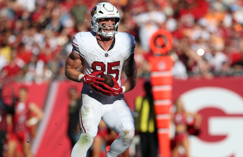 Cardinals’ Trey McBride sets NFL record for catches by TE