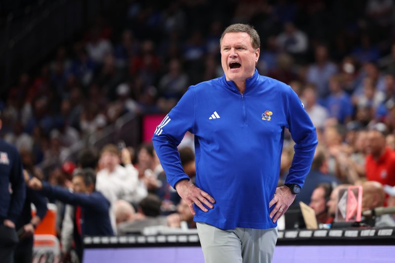 Kansas head coach Bill self hospitalized, did not travel with team